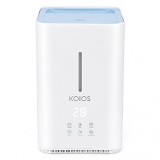 Humidifier  Koios Ultrasonic Cool Mist 4L Humidifier  Open Water Tank  Top Fill Water  3 Adjustable Mist Levels  Sleep Mode  Whisper-Quiet   Real-Time Detection of Humidity for Baby Home and Office - B076KD5ZVJ